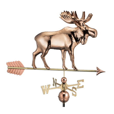 Moose w/ arrow - Polished Copper