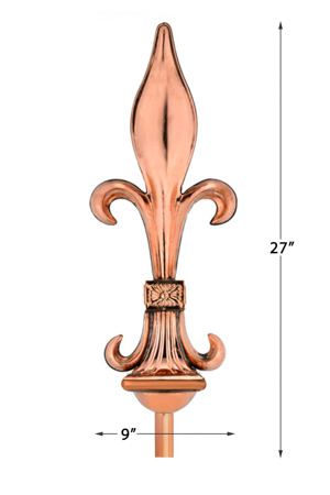 Fleur-de-Lis - 27" Polished Copper