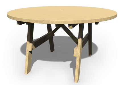 54" Round Dining Table Only