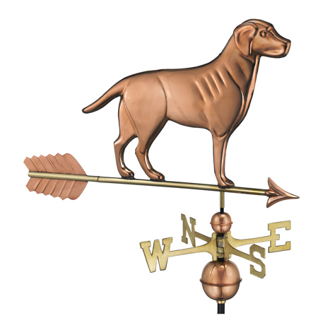 Labrador Retriever w/ Arrow- Polished Copper