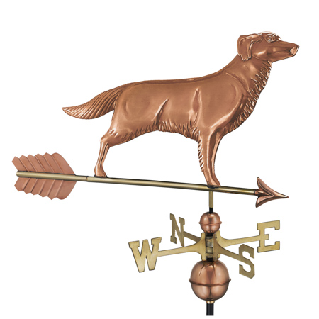 Golden Retriever w/ Arrow - Polished Copper