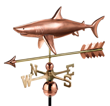 Shark w/ Arrow - Polished Copper