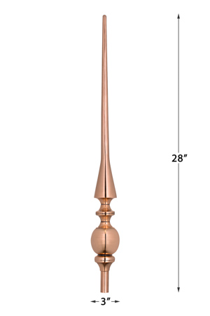 Aragon - 28" Polished Copper