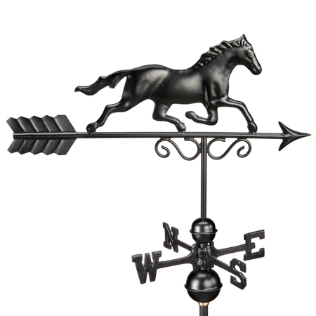 Galloping Horse - Black Aluminum