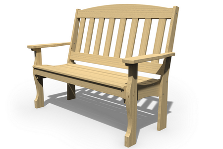 4' English Garden Bench