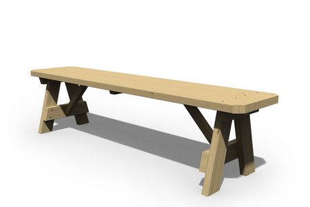 66" Wood Bench