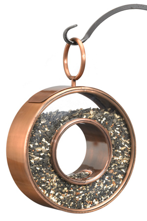 Circle Fly-Thru Bird Feeder (Copper Finish)