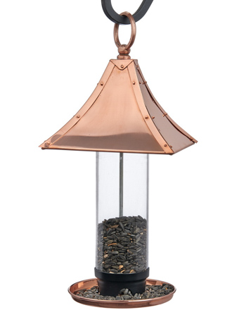 Pagoda Bird Feeder (Polished Copper)
