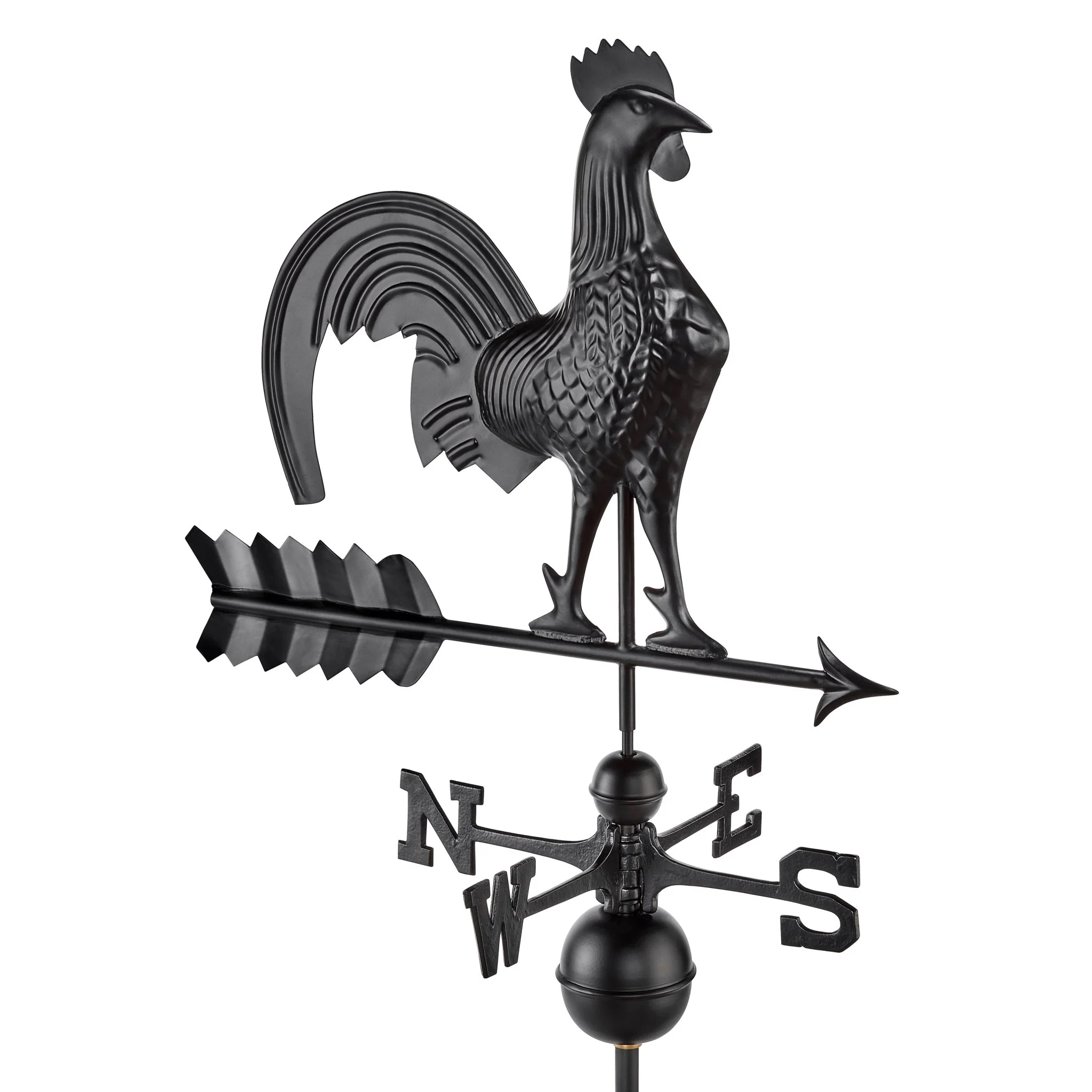 25" Rooster - Black Aluminum