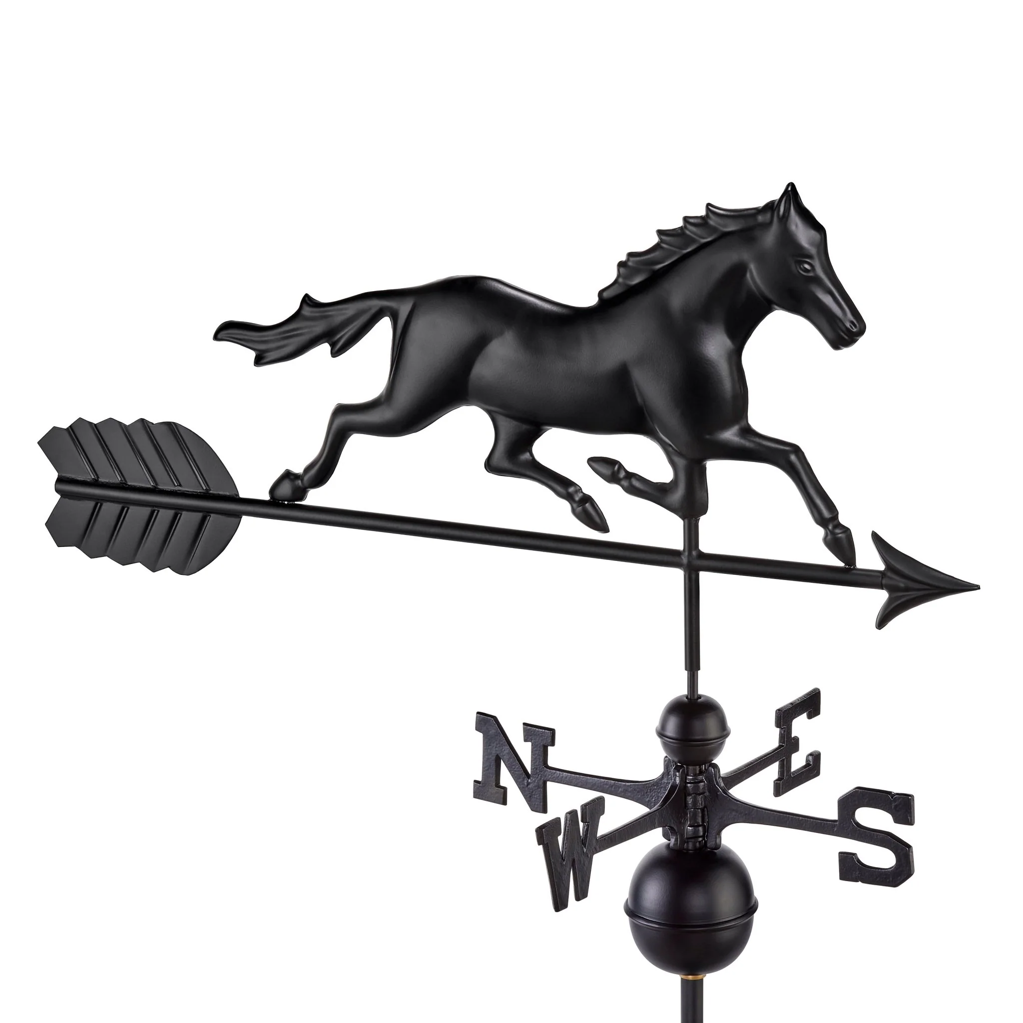 Trotting Horse - Black Aluminum