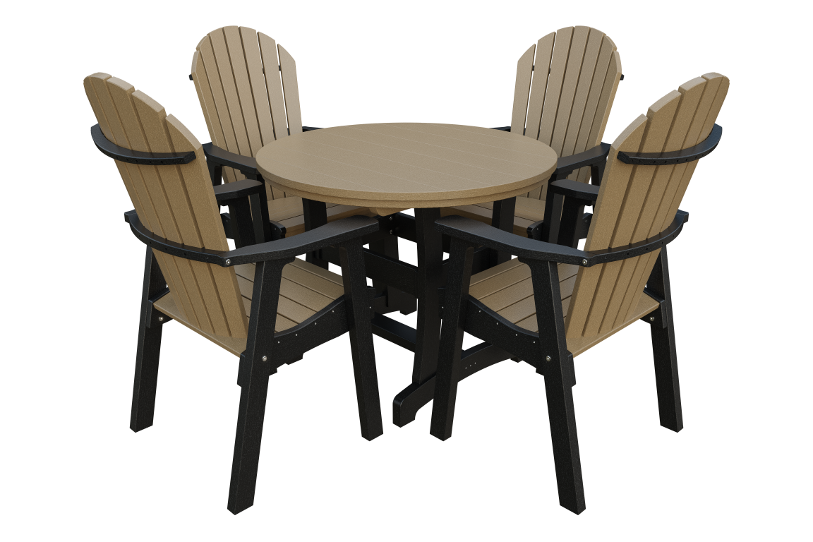 42" Round Adirondack Dining Table Set