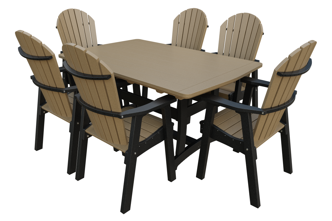 4x6 Adirondack Dining Table Set