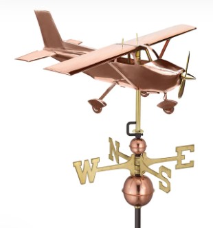 High Wing Plane- Polished Copper 