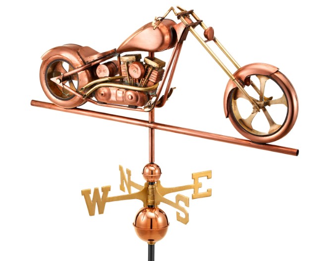 Chopper Motorcycle - Polished Copper