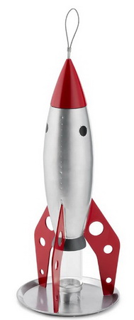 Rocket Ship Bird Feeder 